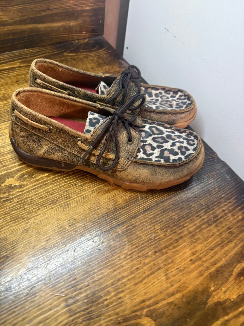 Twisted X Brown Leopard Loafer Size 3M